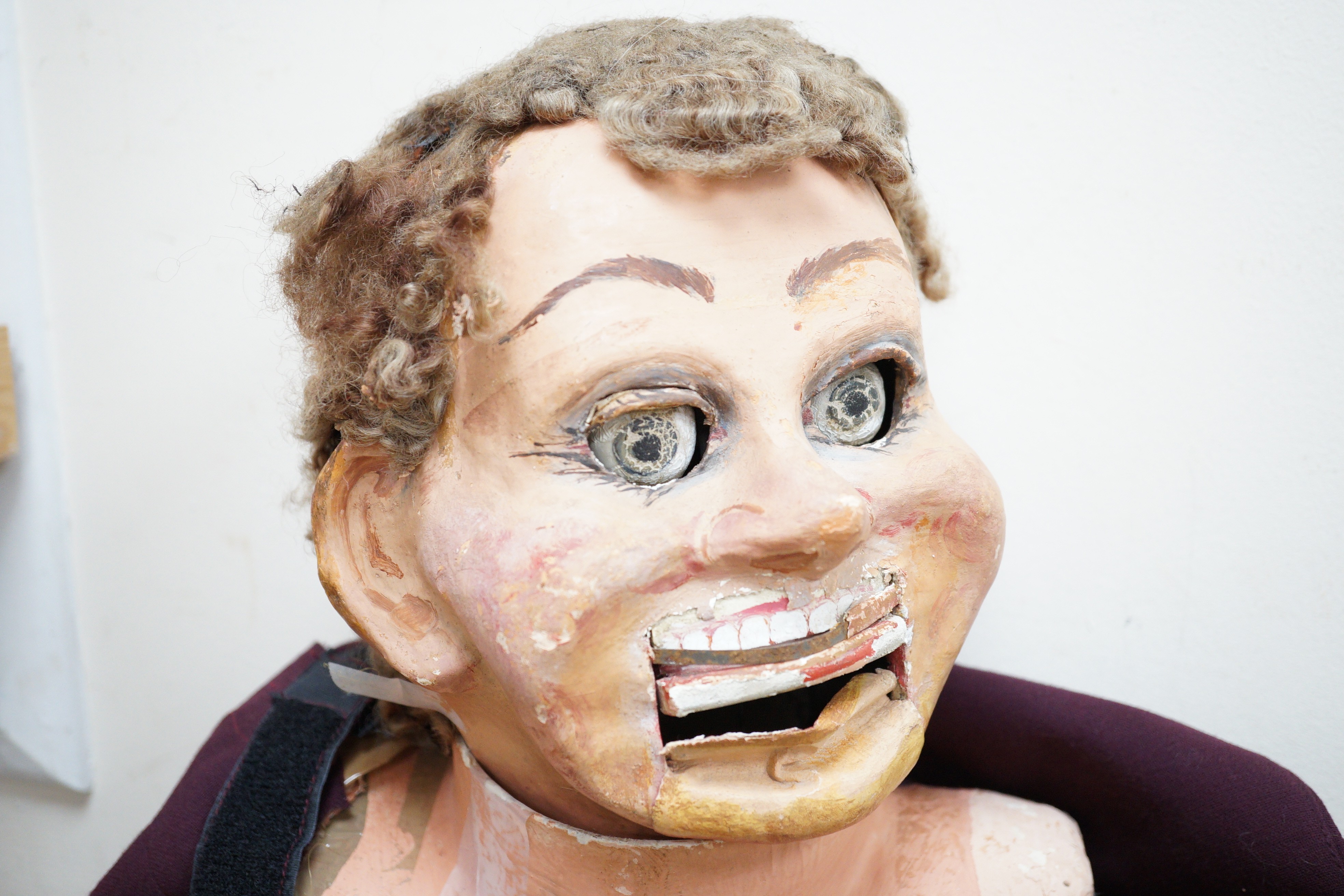 A papier mache ventriloquist's dummy